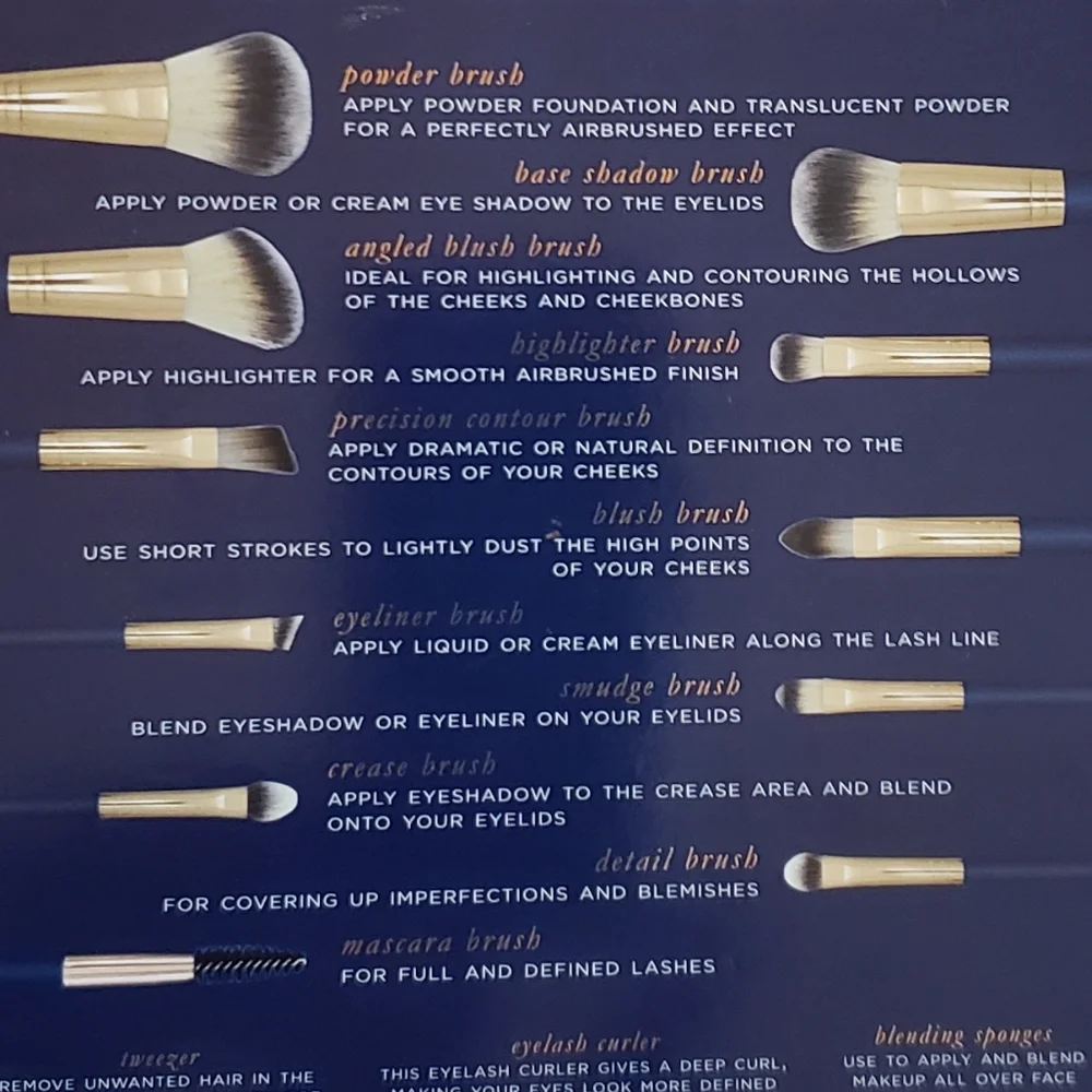 Polish'd Set of 15 Runway Glamour Collection Makeup Brush Set NWT